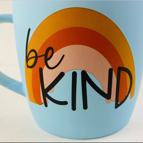 🅾️SOLD🅾️Be Kind Coffee Mug Cup Rainbow Blue Soft - Picture 8 of 10